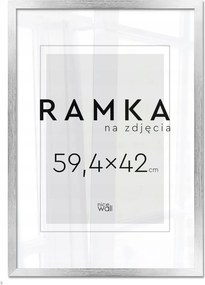Képkeret A2 420x594 Képkeret Fotó 59,4x42 ezüst