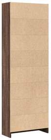 barna tölgy színű szerelt fa könyvszekrény 60 x 24 x 176 cm