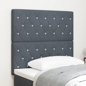 LED fejtámla, sötétszürke, 90 cm, bársony