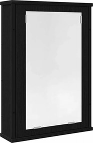 vidaXL fekete tölgy szerelt fa fürdőszobai tükör 42 x 12 x 60 cm