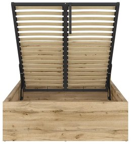 Egyszemélyes ágy 120 cm Tetrix 6 (wotan tölgy) (ágyráccsal) (tárolóhellyel). 1098487