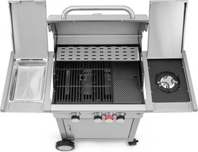 CALIFORNIA BBQ gázgrill, 4 égővel, nyomáscsökkentő szeleppel, ezüst Penta CZ