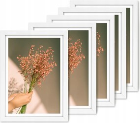 Keretkészlet Fa keretek 5 db 10x15 Fehér