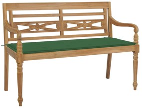 tömör tíkfa Batavia pad zöld párnával 120 cm