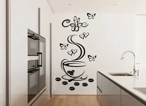 Fali matrica a konyhában forró kávé csésze 100 x 200 cm