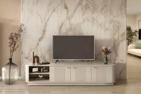 Vesper szafka RTV 187 cm - kasmír / arany fogantyúk