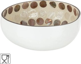 Műanyag tál KOKO 13 cm, barna-fehér