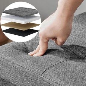 Tárolóhellyel ellátott taburet OTTOMAN 110x38 cm, sötétszürke