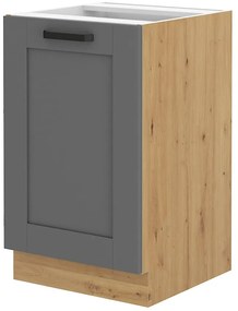 Alsó konyhaszekrény a mosogató alá Lucid 50 ZL 1F BB (artisan tölgy + dustgrey). 1045588