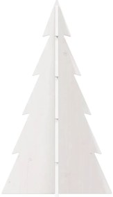 fehér tömör fenyőfa karácsonyfa-dekoráció 80 cm