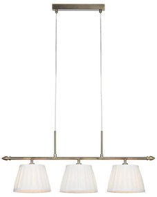 Markslöjd 108975 - OXFORD kábeles csillár 3×E14/40W/230V, sárgaréz/fehér