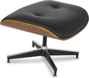 Pihenőfotel lábtartóval fekete műbőr – PALERMO