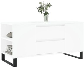 Fehér szerelt fa dohányzóasztal 102x44,5x50 cm