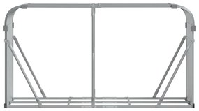 világosszürke horganyzott acél rönktartó 180 x 45 x 100 cm