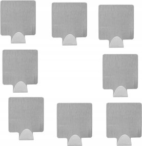 Téglalap Alakú Akasztó 8 Db Acél Fürdőszoba Univerzális Öntapadós Divatos