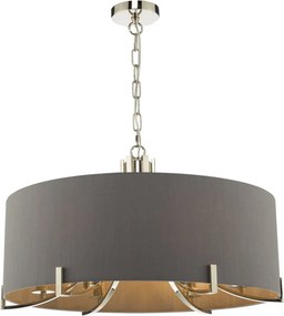 DAR LIGHTING VEY0639 VEYRON Ernyős Függesztett Lámpa Nikkel, Szürke E14 IP20