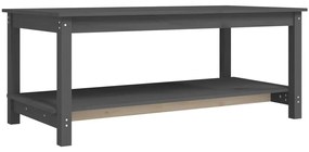 Szürke tömör fenyőfa dohányzóasztal 110 x 55 x 45 cm