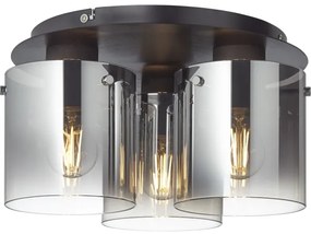 Brilliant - Mennyezeti lámpatest BETH 3xE27/60W/230V átmérő 37 cm fekete/füstszínű