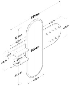 Előszoba bútor Pixie 3 (fehér + dió). 1073322