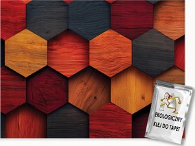 Fotótapéta Fa Geometria Deszka Hálószoba Nappali Tapéta Flizelina 300x210