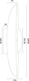 Argon 8865 - LED fali lámpatest BOLTON LED/12,5W/230V 3000K arany