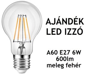 Abazur Premium állólámpa fekete 1x E27 + ajándék LED izzó