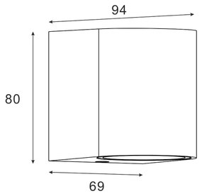 Zuma Line SJ20210-1W-Kültéri fali lámpa HARMONIA 1xGU10/35W/230V IP44 fekete