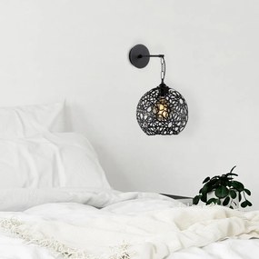 Fekete fali lámpa ø 25 cm Fellini – Opviq lights