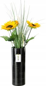 Kerámia váza Tuba Fekete ezüst üveg 31,5cm