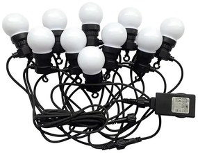 LED kültéri fényfüzér STRING 5m 10xLED/0,5W/230V IP44 3000K