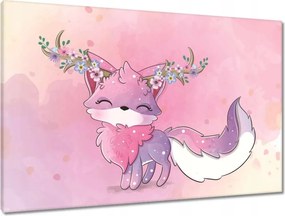 Vászonkép 90x60 Gyönyörű rózsaszín róka