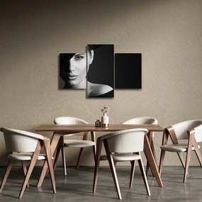 Kép - fekete-fehér portré egy kalapos nőről (90x60 cm)