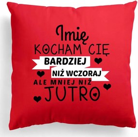 Párna 40x40cm Jobban szeretlek, mint tegnap Név Valentin nap Minták