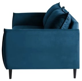Sötétkék bársony kanapé 203 cm Juli – Ropez