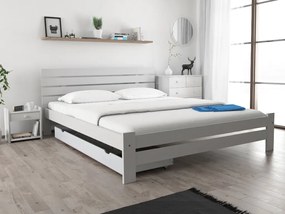PARIS magasított ágy 180x200 cm, fehér Ágyrács: Léces ágyrács, Matrac: Coco Maxi 19 cm matrac
