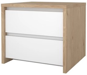 Fehér-natúr színű éjjeliszekrény Next – Tvilum