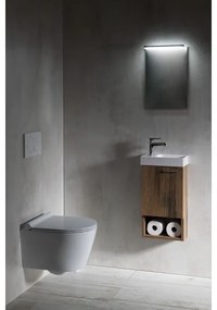 Sapho - Falra szerelhető mosdó PICCOLINO 31x17 cm balos/öntött márvány/fehér