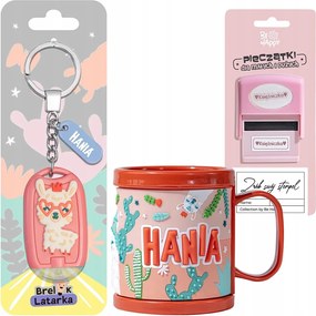 Gyereknapi Ajándék Bögre Gyerek Név Hania Kulcstartó 3D Bélyegző