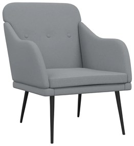 Világosszürke szövetfotel 63 x 76 x 80 cm