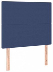 kék szövet LED-es fejtámla 100x5x118/128 cm