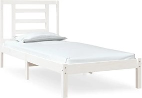 vidaXL Small Single fehér tömör fa ágykeret 75 x 190 cm