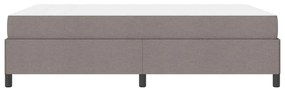 Boxrugós ágy Taupe és Fekete 140 x 190 cm Textil és mérnöki fa