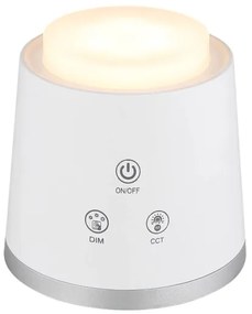 Globo 58454W - MEEYA LED 6W/3,7V érintős asztali lámpa, fehér, dimmelhető