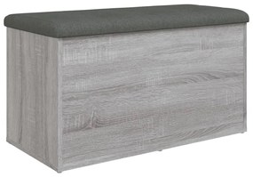 szürke sonoma színű szerelt fa tárolópad 82 x 42 x 45 cm
