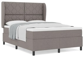 Boxspring Ágy Matraccal - Taupe, 140x200 cm, Szövet