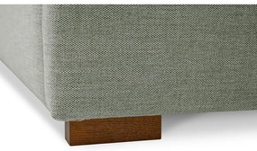 Szürke kárpitozott franciaágy ágyráccsal 160x200 cm Dreamer – Scandic