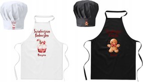 Konyhai kötény Páros sapka Karácsonyi muffin süti Név Ajándék