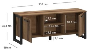 TV asztal Marni (sötét delano tölgy). 1053043