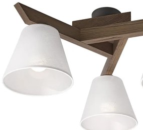 Brilagi - LED mennyezeti lámpa ANTHONY 3xE14/40W/230V diófa/fehér