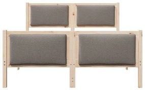 Ágykeret fejtámlával Tópszínű 150 x 200 cm szövet